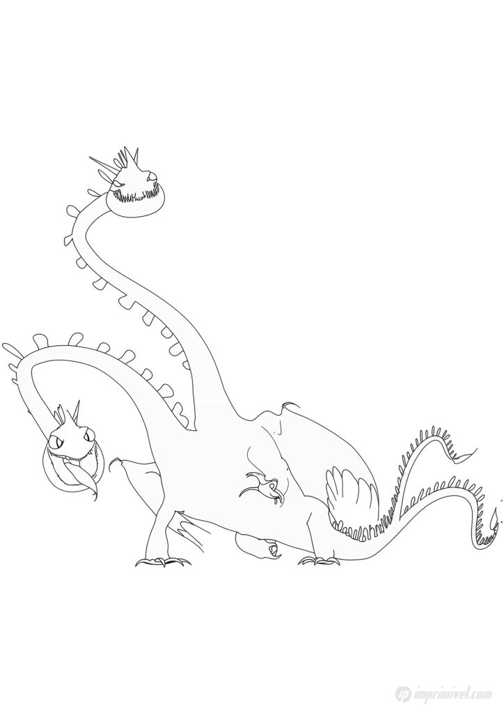 Barf and Belch How to Train Your Dragon Coloring Page to Print and Color