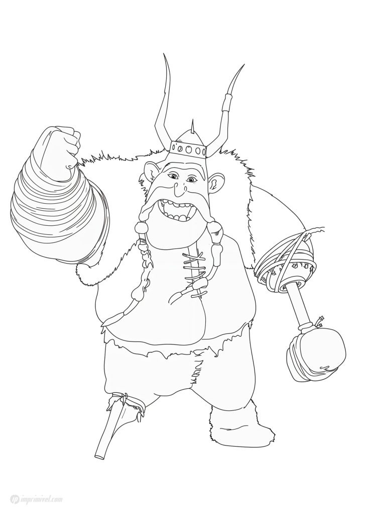 Gueulfor Dragon à colorier et à imprimer