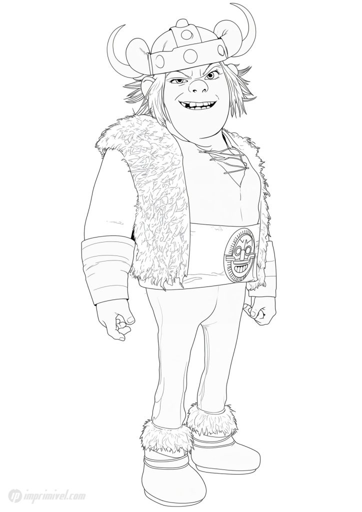 Meatlug How to Train Your Dragon Coloring Page to Print and Color