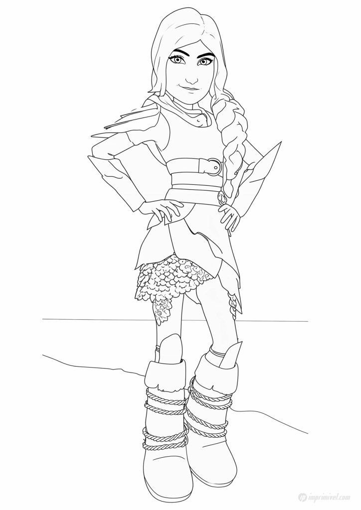Heather Cómo Entrenar a tu Dragón para Colorear e Imprimir