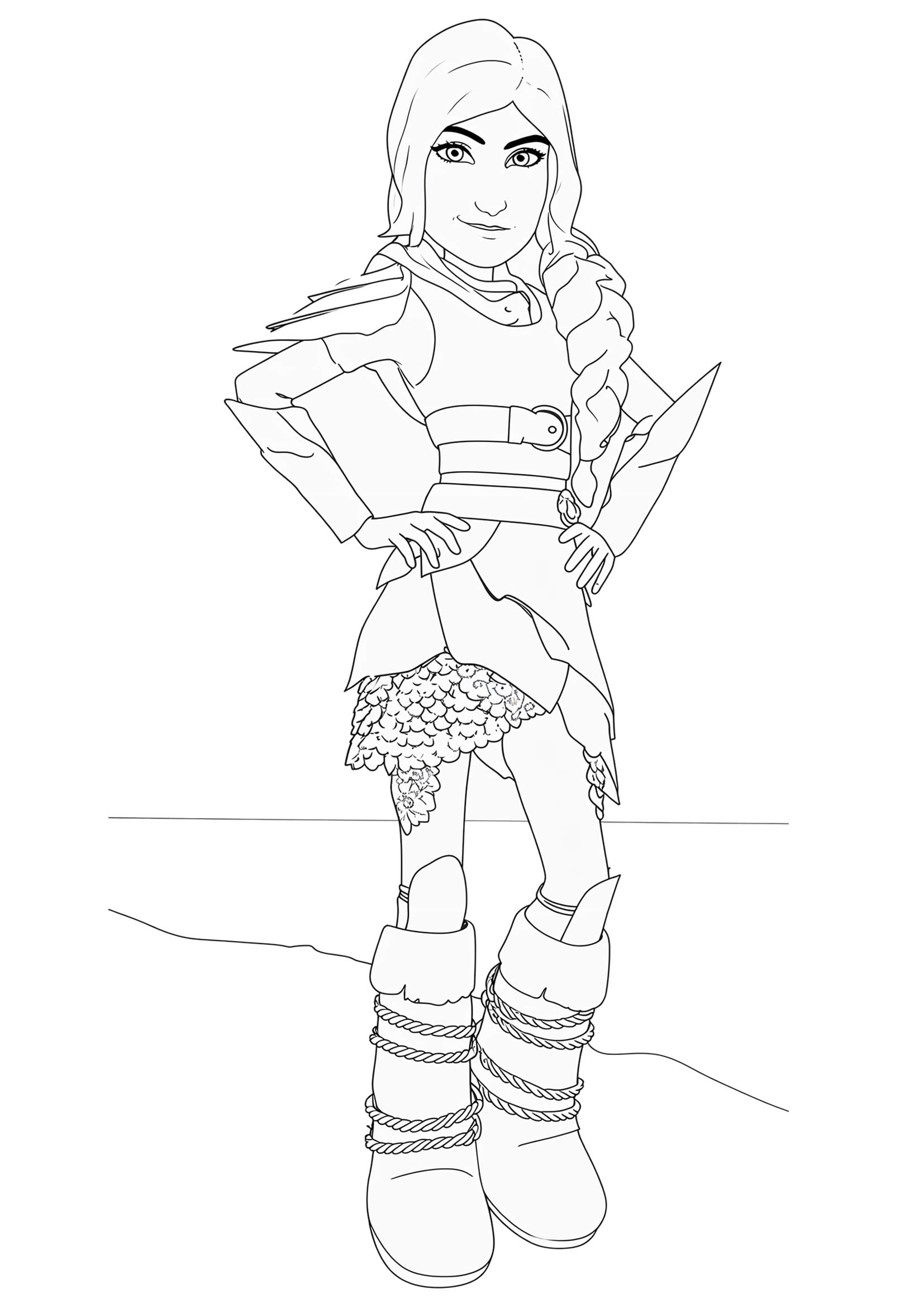 Heather Como Treinar seu Dragão para Colorir e Imprimir - Imprimivel, image size:1654x2339