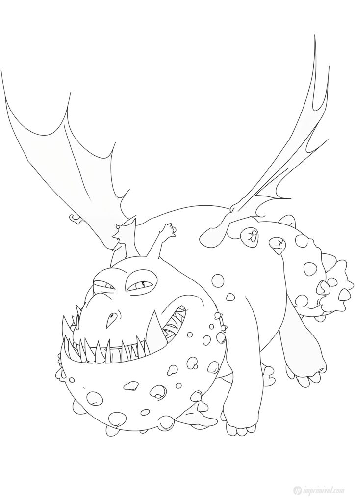 Meatlug How to Train Your Dragon Gambar untuk Diwarnai dan Dicetak