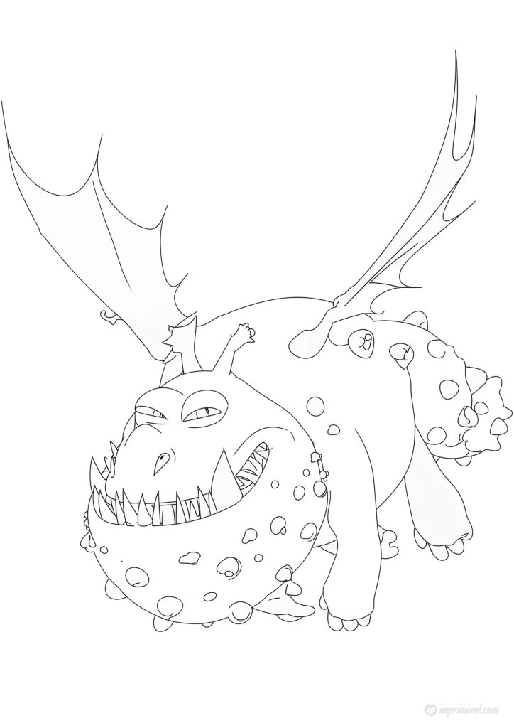 Meatlug How to Train Your Dragon Coloring Page to Print