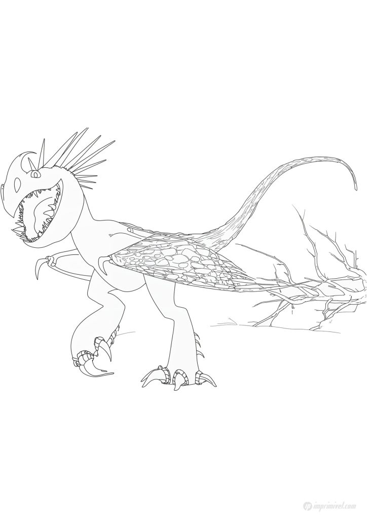 Stormfly How to Train Your Dragon Coloring Page to Print and Color