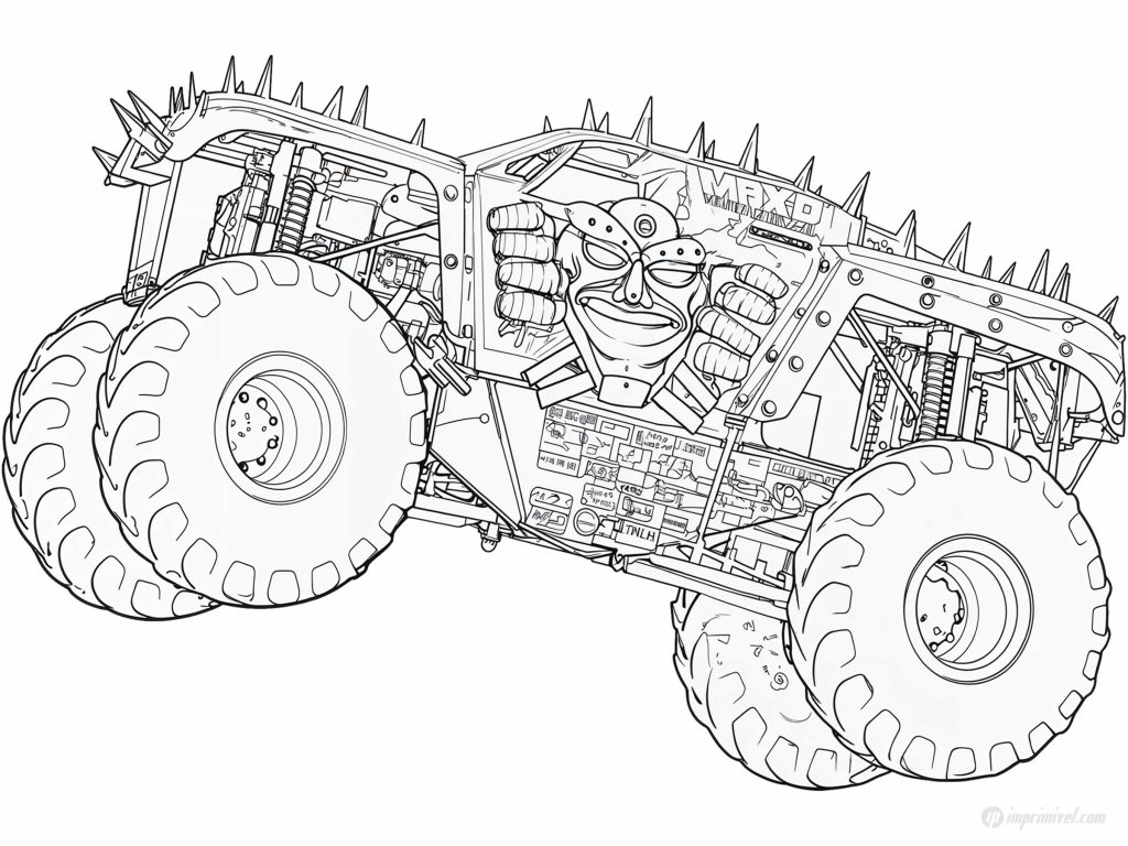 Max-D Monster Jam شاحنة مونستر سريعة للتلوين للأطفال