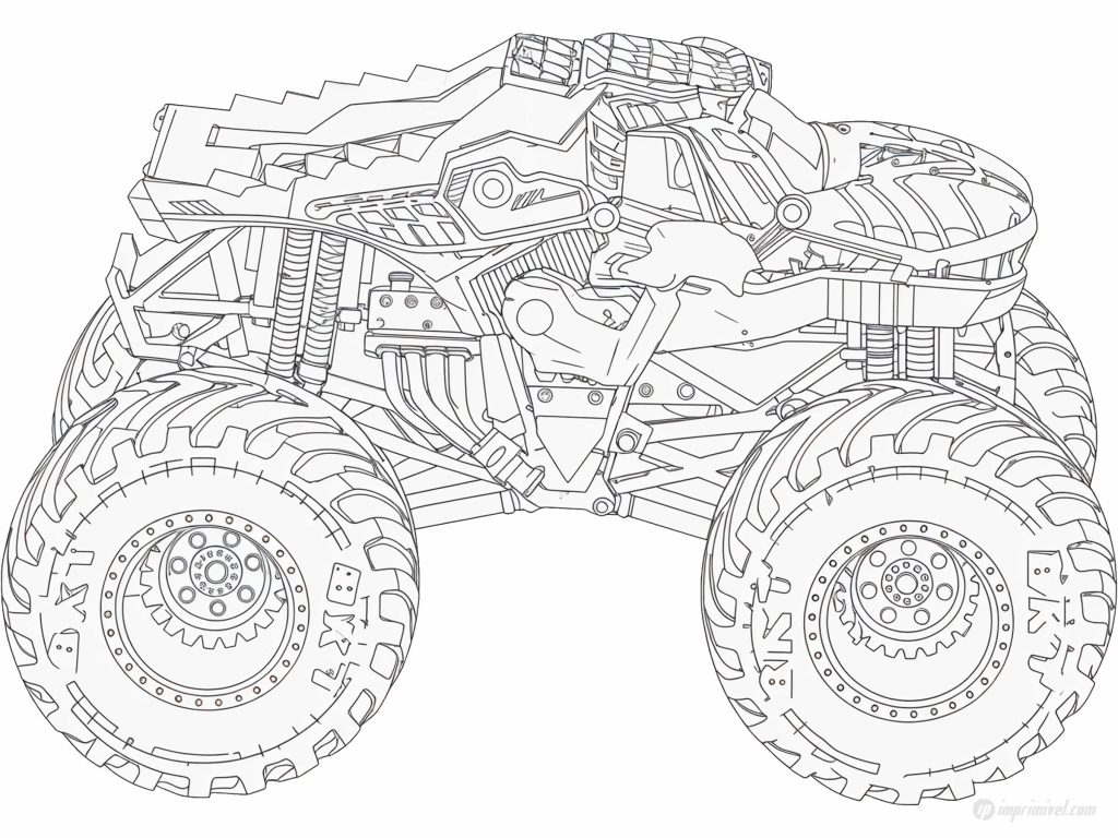 ThunderROARus Monster Jam monster truck para colorear y dibujar