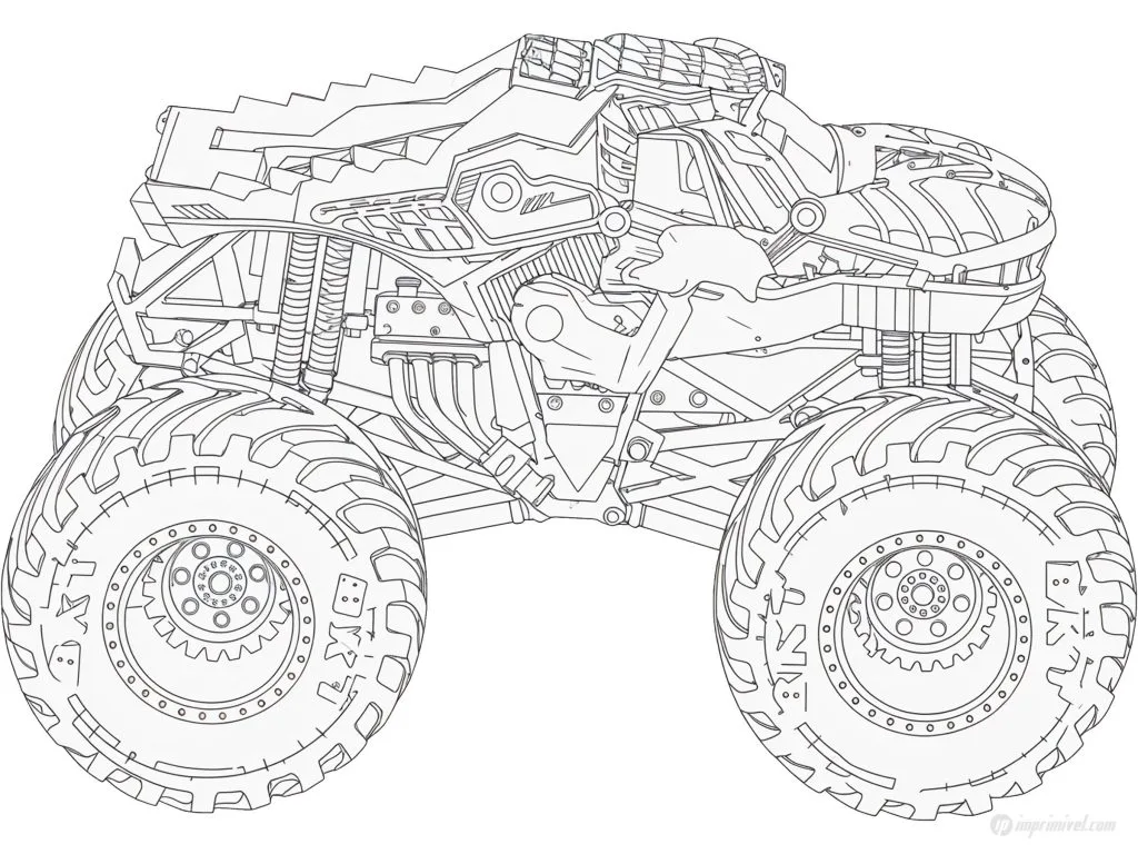 ThunderROARus Monster Jam monster truck dinossauro robótico para colorir