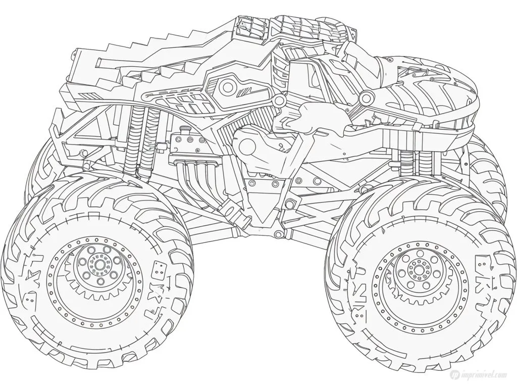 ThunderROARus Monster Jam Monster Truck zum Ausmalen und Zeichnen für Kinder