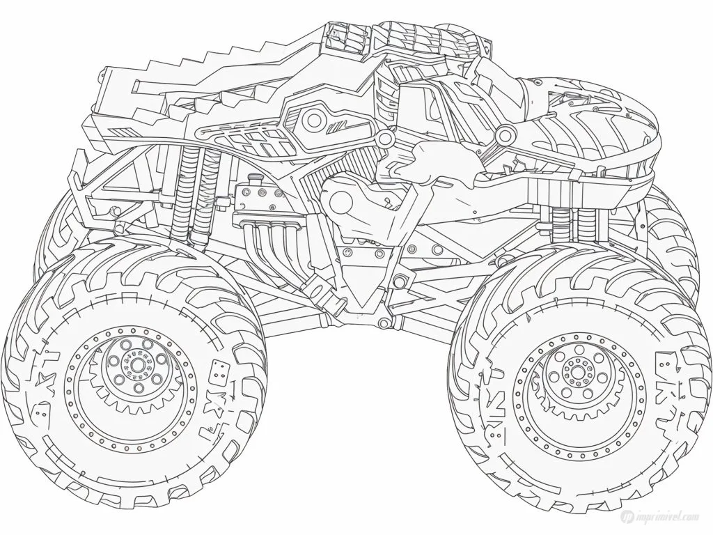 ThunderROARus Monster Jam monster truck coloring page for kids to print