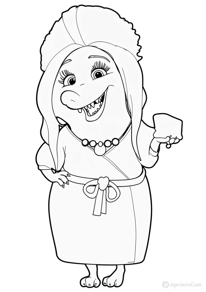Fru Fru Zootopie coloriage personnage élégant Disney à imprimer pour enfants