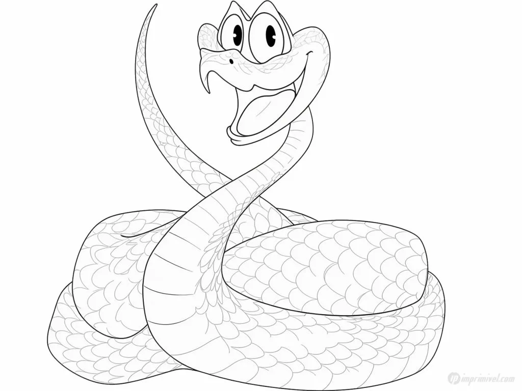 Gary De’SNAKE صفحة تلوين زوتوبيا ديزني ثعبان كبير قابل للطباعة للأطفال
