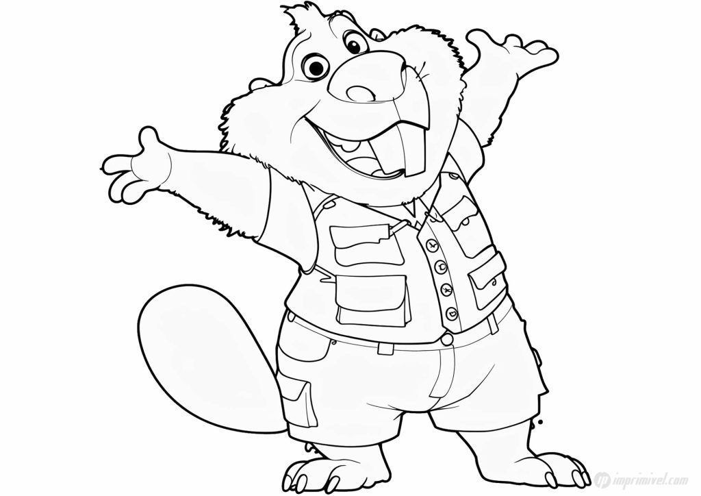 Nibbles Maplestick Zootopia रंग भरने के लिए प्रिंटेबल चित्र