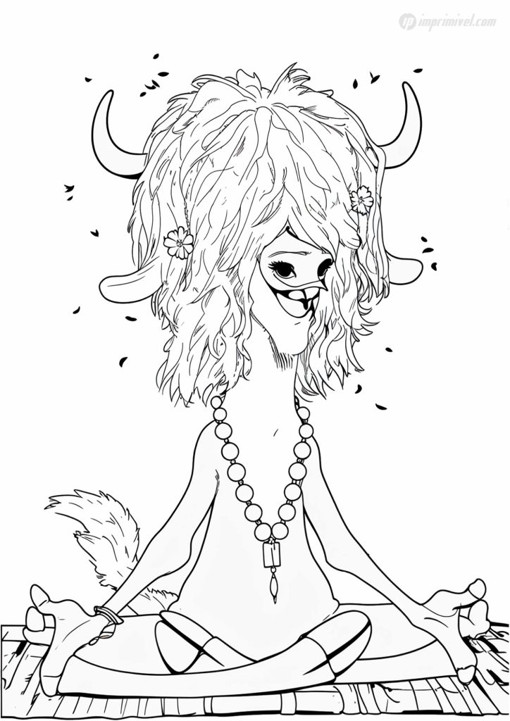 Yax Zootopia coloring page printable yak character Disney