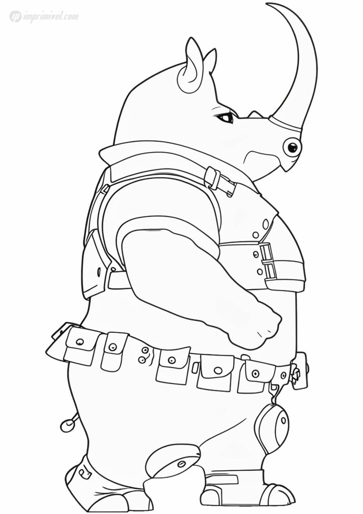 Officer McHorn شرطي وحيد القرن للتلوين Zootopia رسم وحيد القرن