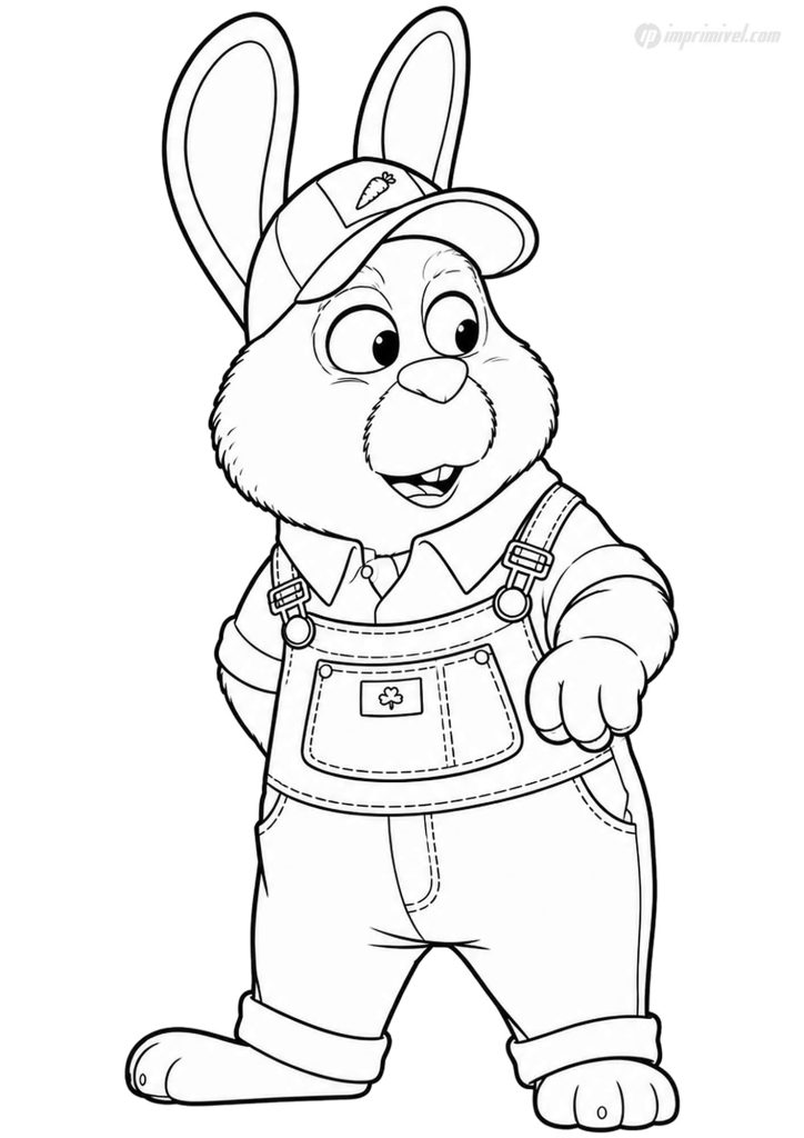 Stu Hopps coloring page from Disney Zootopia