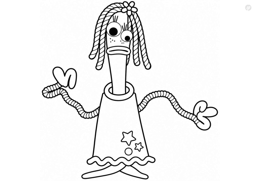 Karen Beverly from Toy Story 5 Coloring Page