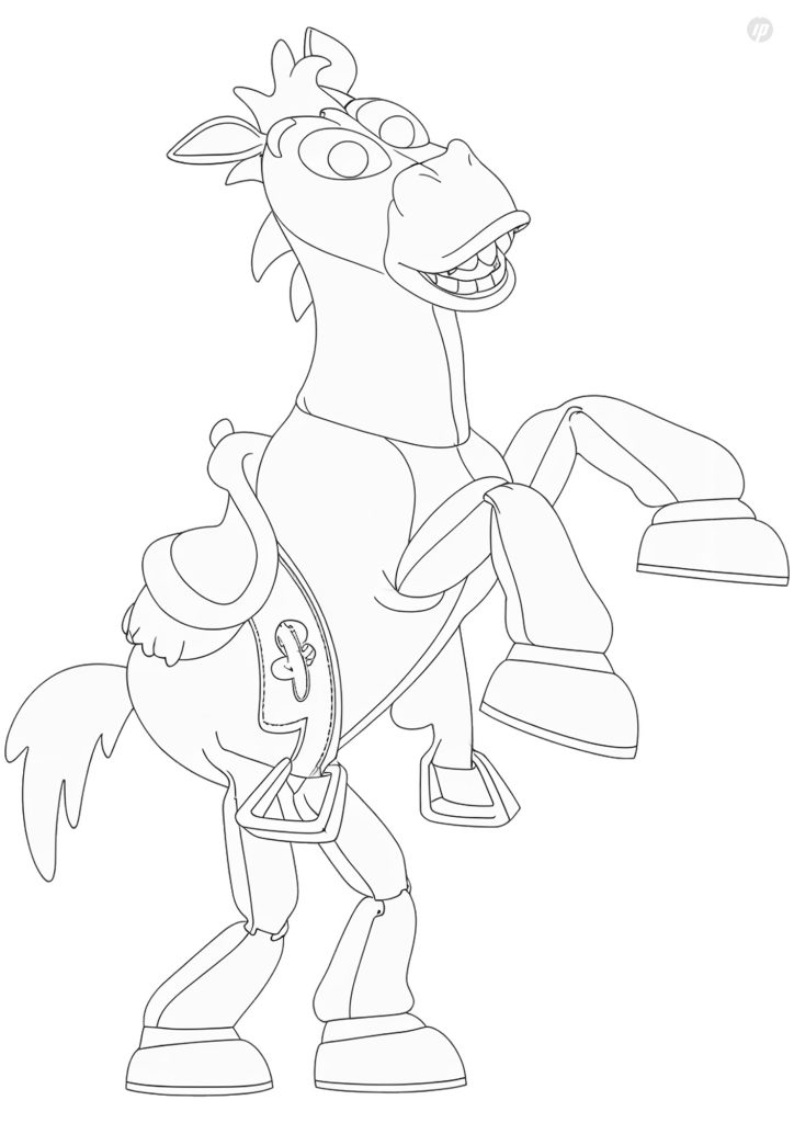 Bullseye from Toy Story coloring page to print for free